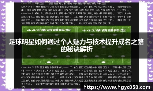 足球明星如何通过个人魅力与技术提升成名之路的秘诀解析